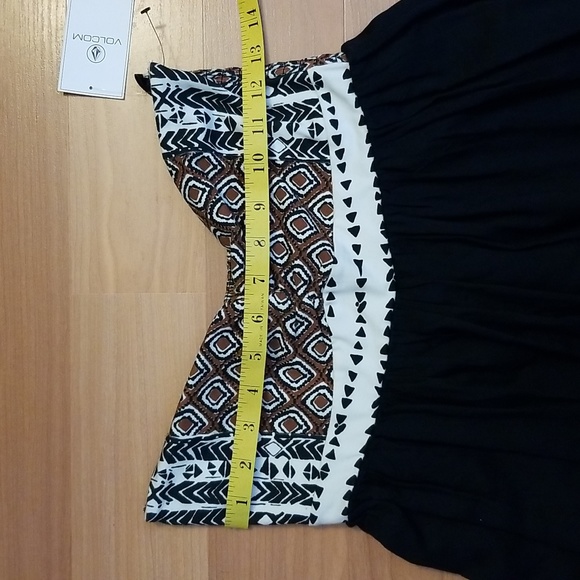 NWT Volcom Spinternship Dress Cotton Strapless Size S - Picture 3 of 11
